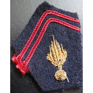 Soutache ( insigne de col ) officier d'infanterie en cannetille