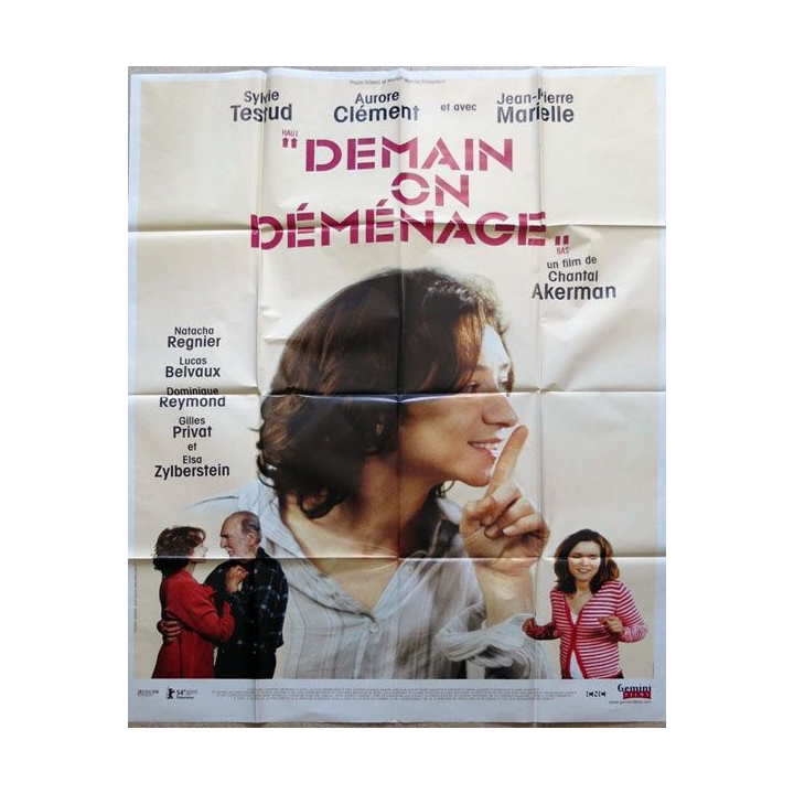 AFFICHE FILM : affiche de cinéma du film "Demain on déménage" 2004 dimension 115 x 158 cm  (E027)