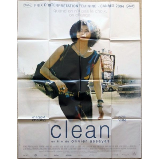 AFFICHE FILM : affiche de cinéma du film "Clean" 2004 dimension 115 x 158 cm  (E027)