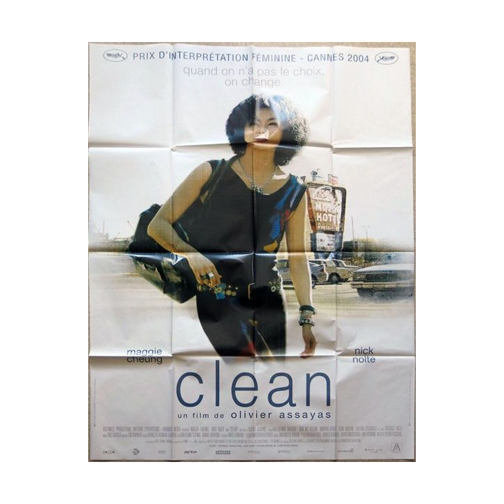 AFFICHE FILM : affiche de cinéma du film "Clean" 2004 dimension 115 x 158 cm  (E027)