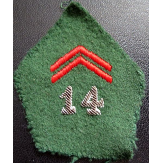 Soutache insigne de col  du 14° Esacdron régional du train cannetille