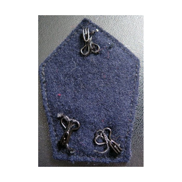 Soutache ( insigne de col ) des cadres des troupes de marine sur crochets