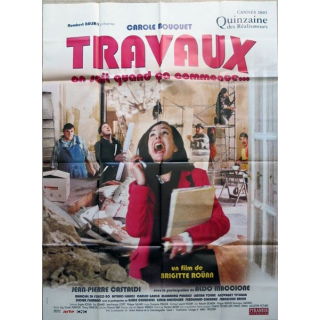 AFFICHE FILM : affiche de cinéma du film "Travaux" de 2005 dimension 115 x 158 cm (E029)