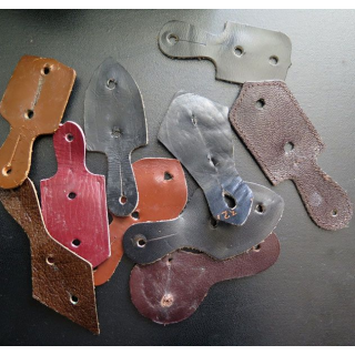 lot de 10 supports d'insignes en cuir