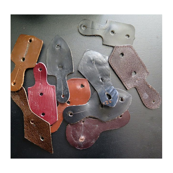 lot de 10 supports d'insignes en cuir