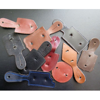 lot de 10 supports d'insignes en cuir