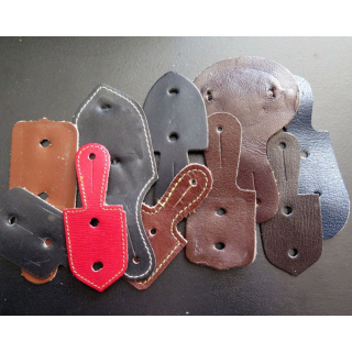 lot de 10 supports d'insignes en cuir (2)