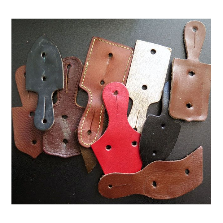 lot de 10 supports d'insignes en cuir