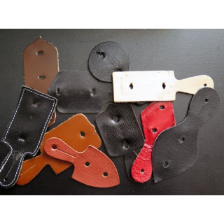 lot de 10 supports d'insignes en cuir (5)