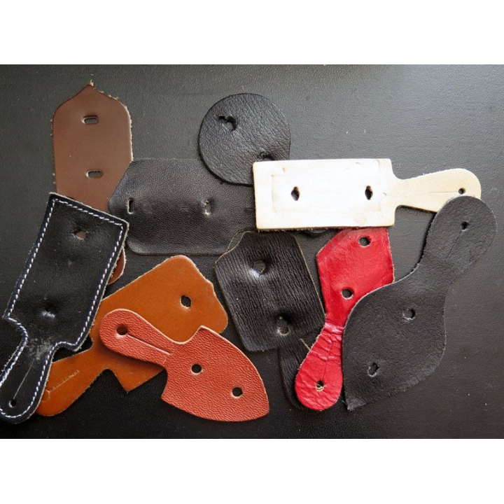 lot de 10 supports d'insignes en cuir (5)