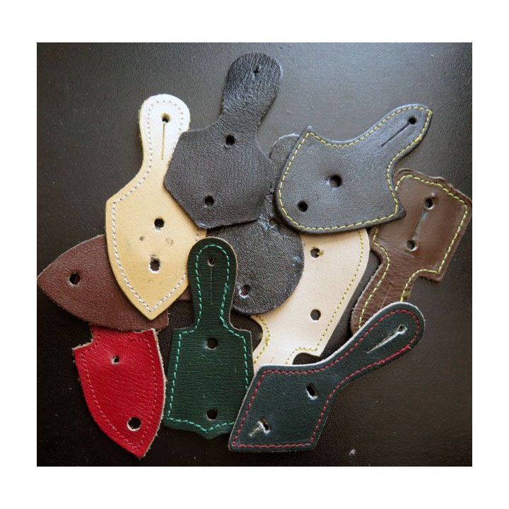 lot de 10 supports d'insignes en cuir (6)