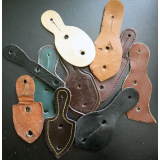 lot de 10 supports d'insignes en cuir (7)