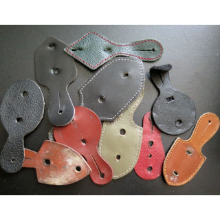 lot de 10 supports d'insignes en cuir