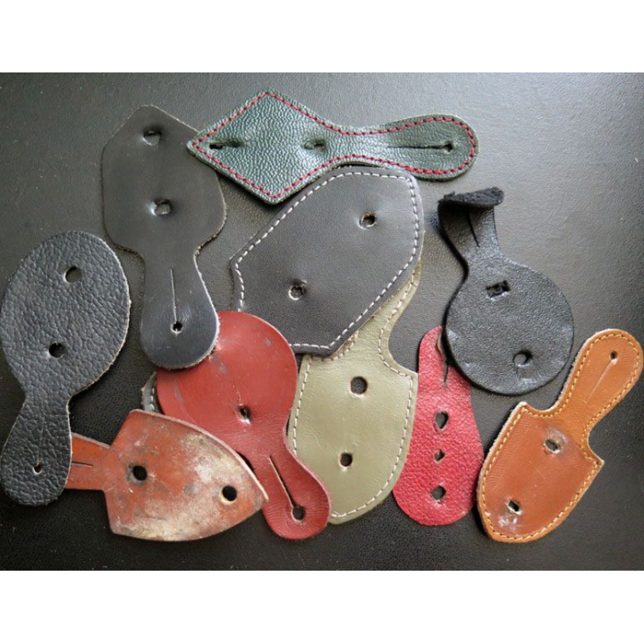 lot de 10 supports d'insignes en cuir