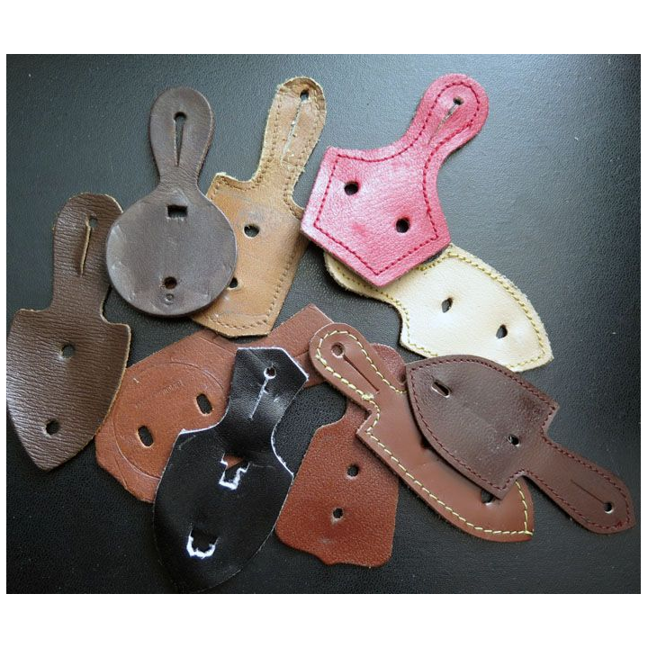 lot de 10 supports d'insignes en cuir (10)