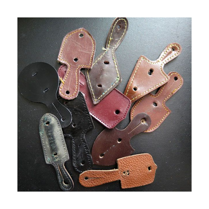 lot de 10 supports d'insignes en cuir (12)