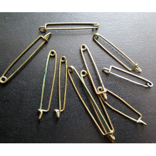 MILITARIA : lot de 10 épingles pour insignes diverses dimensions