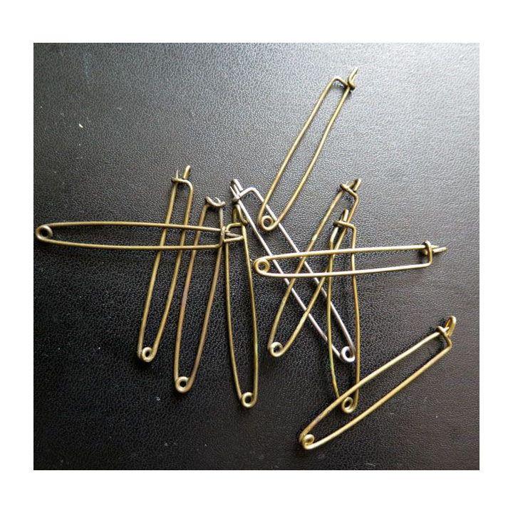 MILITARIA : lot de 10 épingles pour insignes diverses dimensions