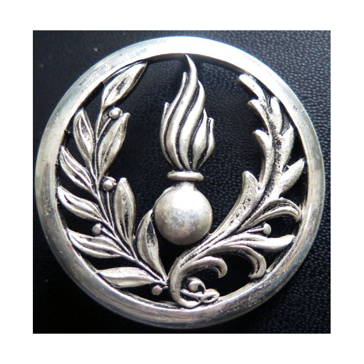 insigne de béret du commissariat argenté plat fabrication Coinderoux