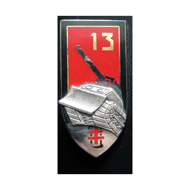 13° RG : insigne du 13° Régiment du génie de fabrication BOUSSEMART H. 873