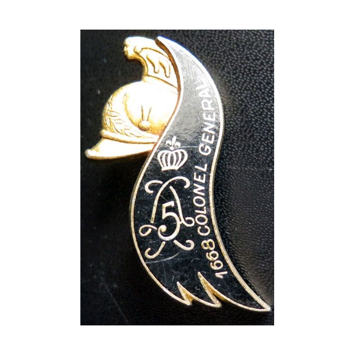 insigne du 5° régiment de dragons de fabrication Delsart Sens G. 2058