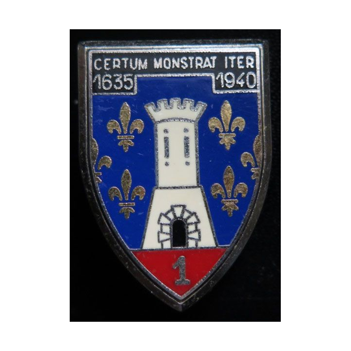 Insigne du 1° régiment de cuirassiers de fabrication Delsart G. 475
