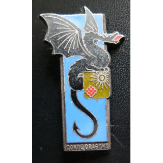 Insigne 2° régiment de dragons de fabrication Fraisse Paris H. 171