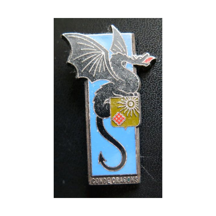 Insigne 2° régiment de dragons de fabrication Fraisse Paris H. 171