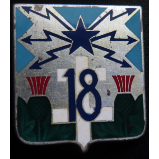 18° régiment de transmissions TRANS 18° RT coix de Lorraine chardon
