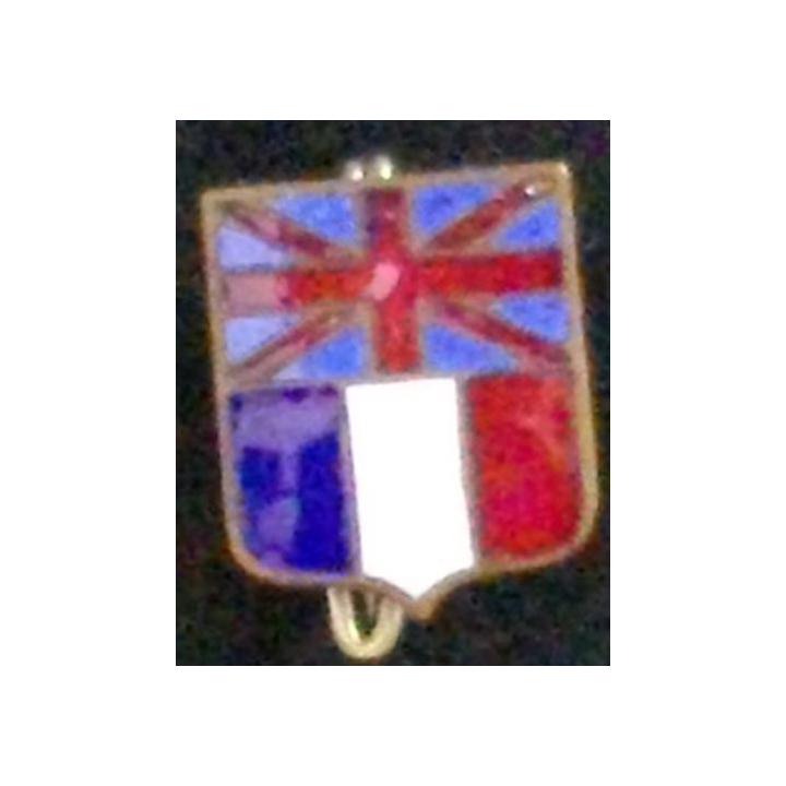 INSIGNE DE BOUTONNIÈRE FRANCO ANGLAIS D'APRES GUERRE