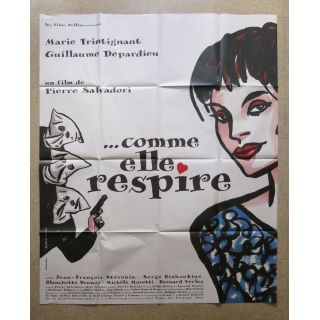 AFFICHE FILM : affiche de cinéma du film "Comme elle respire" 1998 dimension 115 x 158 cm (E032)