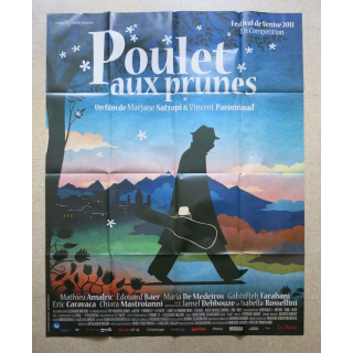 AFFICHE FILM : affiche de cinéma du film " Poulet aux prunes " dimension 115 x 158 cm (E033)