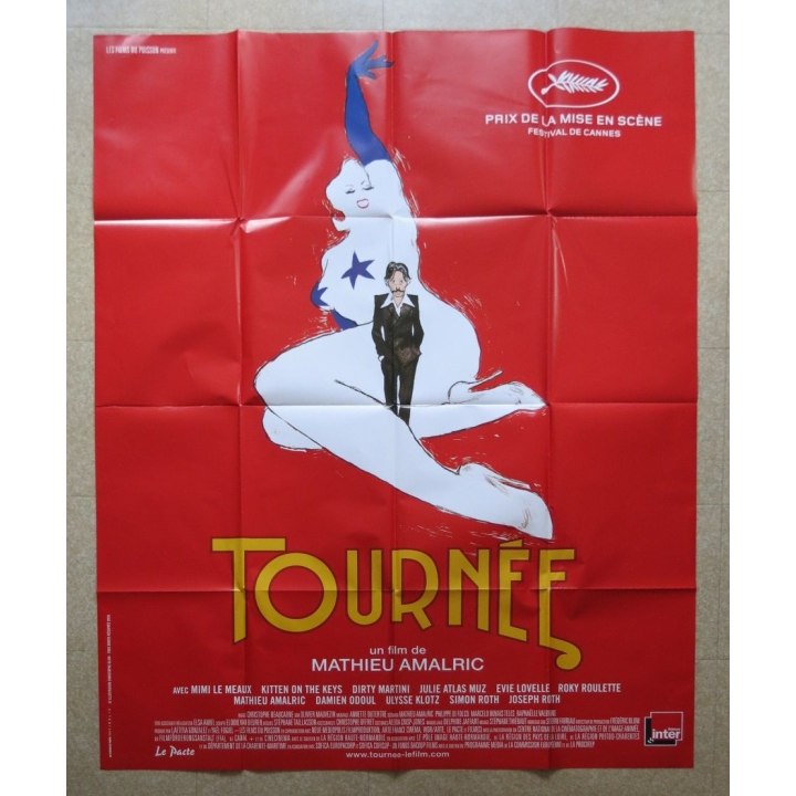 AFFICHE FILM : affiche de cinéma du film "Tournée" dimension 115 x 158 cm (E033)