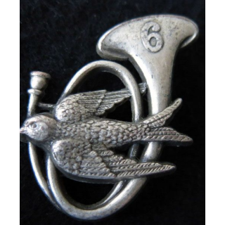 6° BCA : insigne métallique du 6° bataillon de chasseurs alpins de fabrication Drago Paris