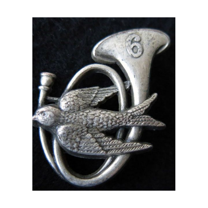 6° BCA : insigne métallique du 6° bataillon de chasseurs alpins de fabrication Drago Paris