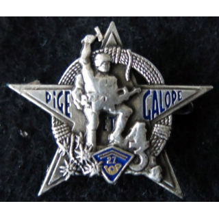 27° BCA : insigne métallique de la 3° Cie du 27° bataillon de chasseurs alpins Pichard