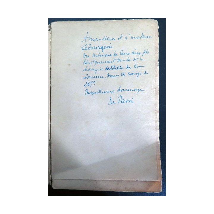 Le régiment Rose histoire 265° régiment infanterie 1914-1919 Du Plessis