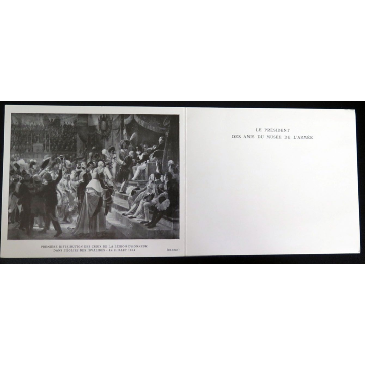Carte double du président des amis du musée de l'armée