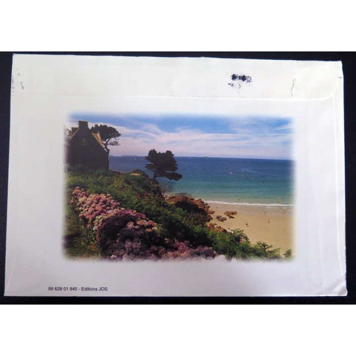 enveloppe Bretagne avec timbres neufs Chambord et DS 19