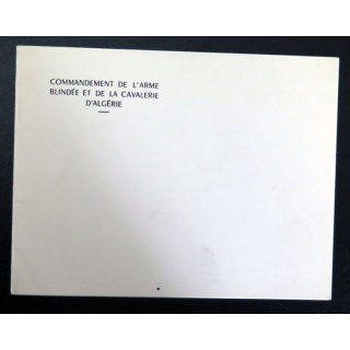 Carte de voeux commandement arme blindée et de la cavalerie d'Algérie