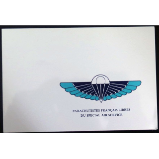 Carte double des parachutists français libres du special air service
