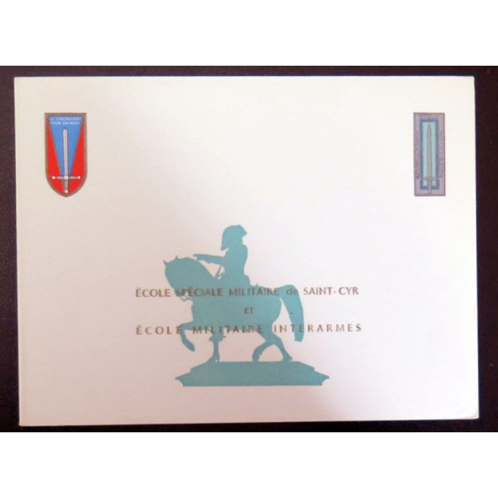 Carte double de voeux de l'ESM et de l'EMIA de Saint Cyr Coëtquidan