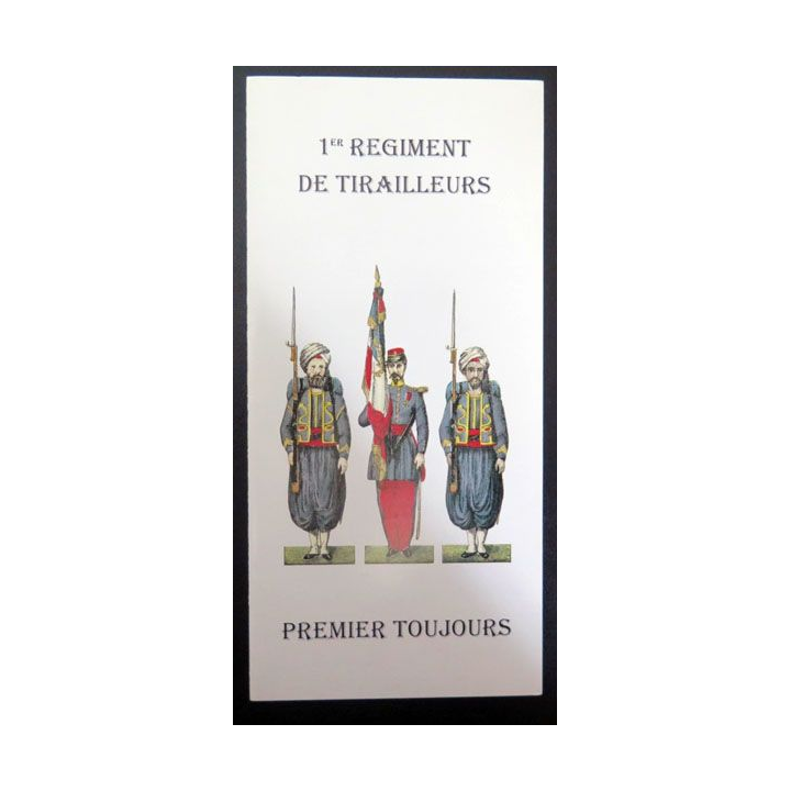 Carte double du 1° régiment de tirailleurs