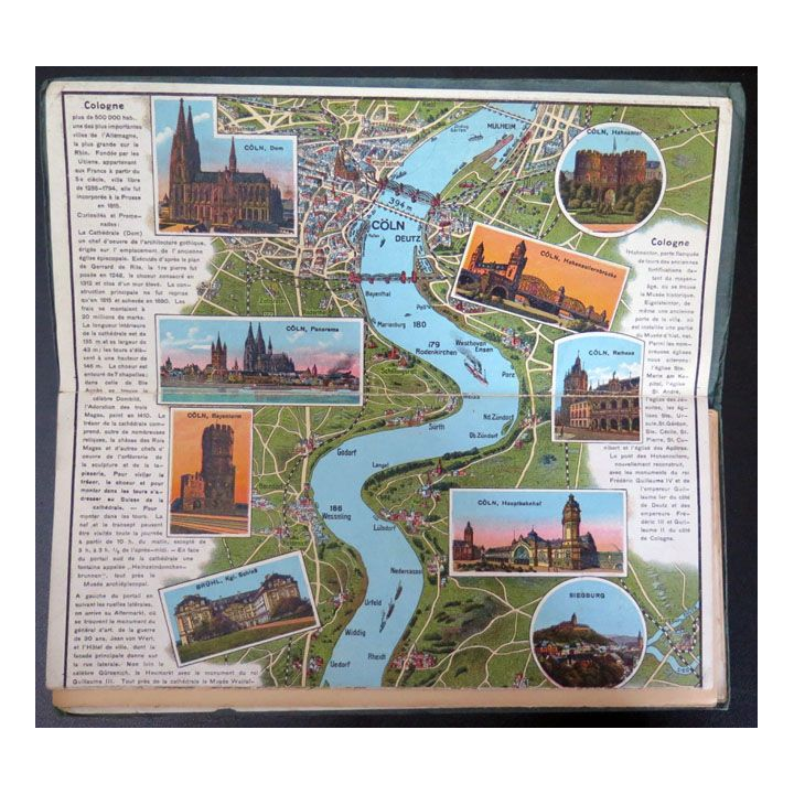 Guide Le rhin guide panorama de Mayence à Cologne époque 1925/30