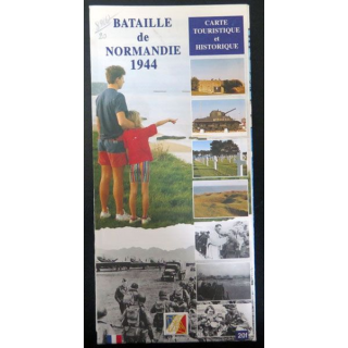 Carte touristique et historique de la Bataille de Normandie 1944