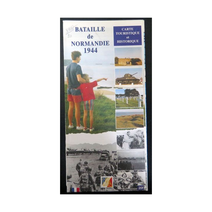 Carte touristique et historique de la Bataille de Normandie 1944