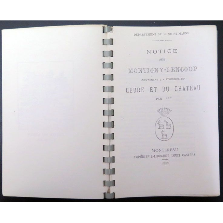 Notice brochée (photocopiée ?) sur Montigny-Lencoup