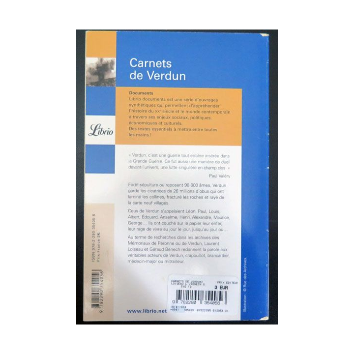 Carnets de verdun chez Librio