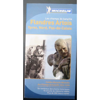 Carte Michelin champs bataille Flandres Artois, Ypres, Pas de Calais