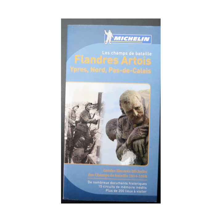 Carte Michelin champs bataille Flandres Artois, Ypres, Pas de Calais